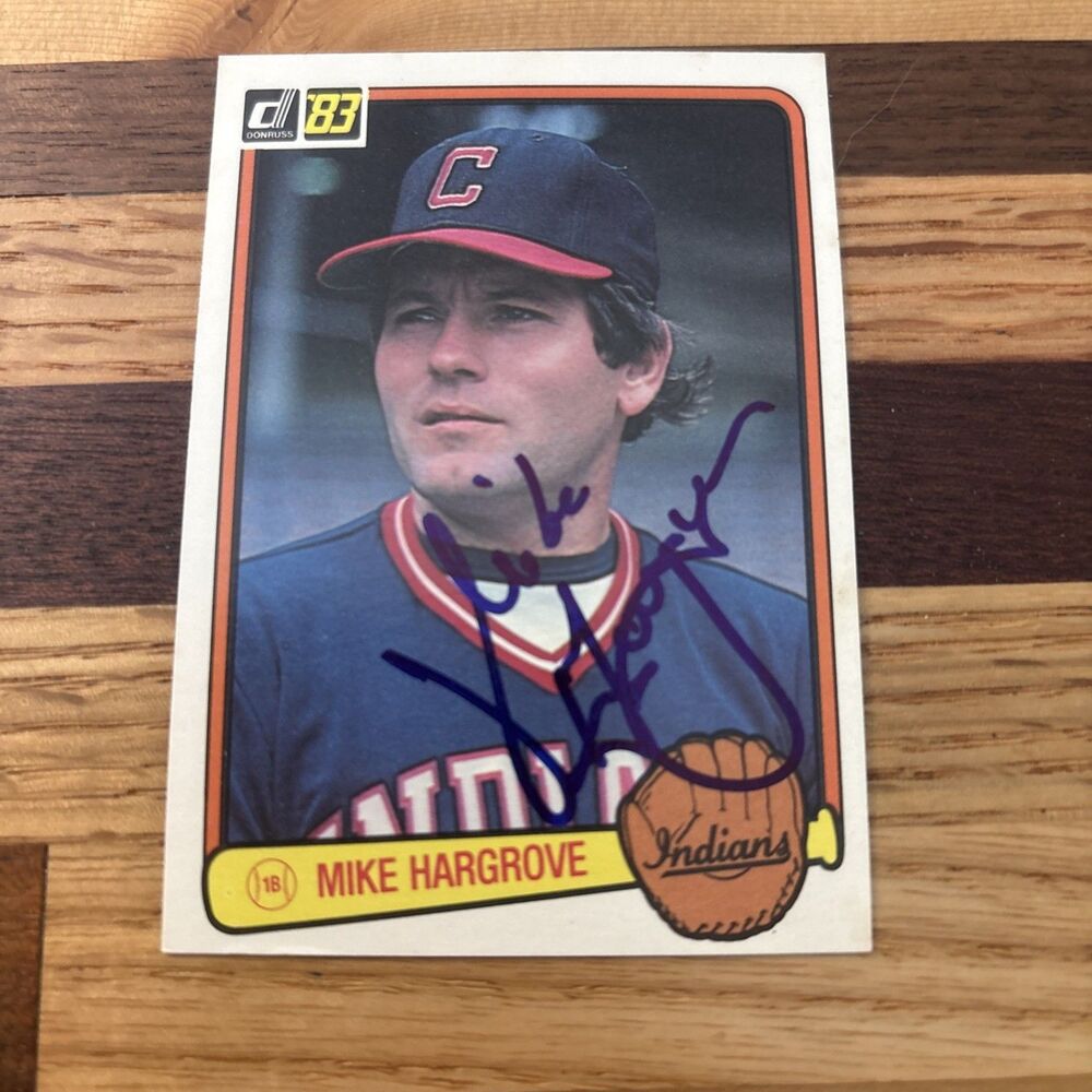 1983 Donruss   450 Mike Hargrove signed auto autograph  ASC BXCP58